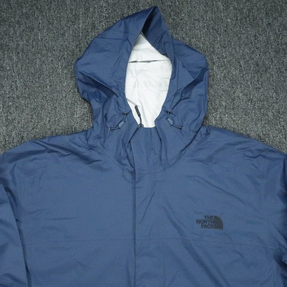 The North Face Jacket Mens XXL Blue Venture 2 Hooded Waterproof Full Zip Rain